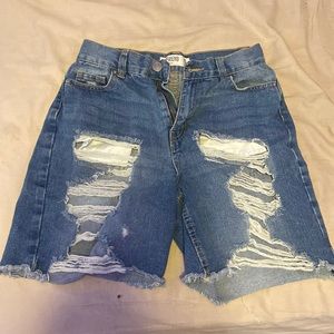 Baggy jean shorts